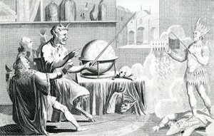 Het Parlement ontbonden, of de Duivel werd waarzegger (gravure door G. Terry) door English School