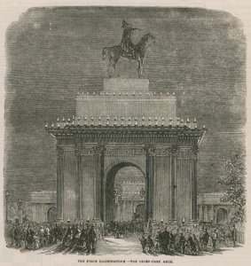 De Vredesverlichtingen bij de Green Park Arch door English School