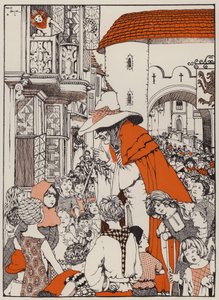 De rattenvanger (kleurenlitho) door English School