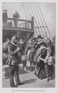 De Pilgrim Fathers verlaten Engeland door English School