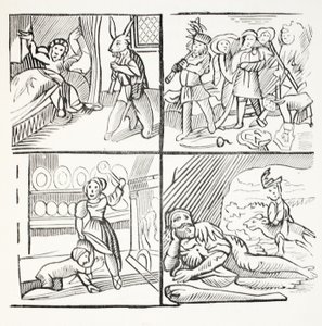 De aangename geschiedenis van Jack Horner, illustratie uit Chap-books van de achttiende eeuw door John Ashton, uitgegeven 1882 door English School