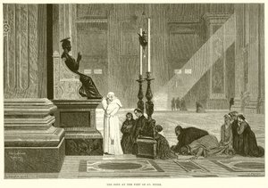 De Paus aan de Voeten van St. Petrus door English School