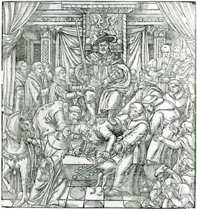 De Paus onderdrukt door Koning Hendrik VIII, 1534 door English School