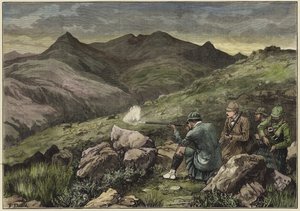 De Prins van Wales bij een Hertenjacht in het Bos van Mar door English School