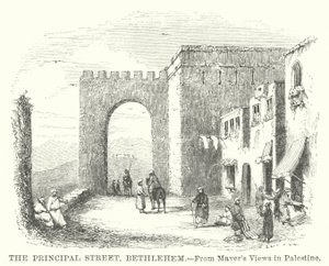 De hoofdstraat, Bethlehem (gravure) door English School