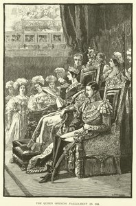 De koningin opent het parlement in 1846 door English School