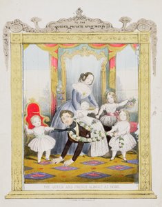 De koningin en prins Albert thuis