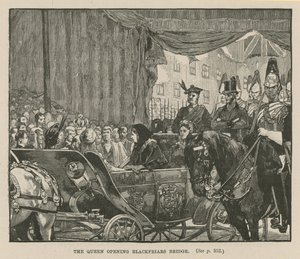 De koningin opent Blackfriars Bridge