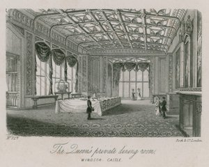 De privé-eetkamer van de koningin in Windsor Castle
