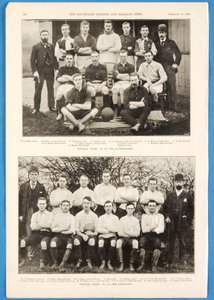 De Ravensbourne en The Connaught, voetbalteams in The Illustrated Sporting and Dramatic News, 13 februari 1892