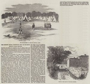 De recente fatale verkiezingsrellen in Six-Mile Bridge, Clare, Ierland door English School