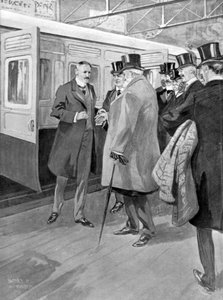 De ontvangst van Lord Milner, illustratie uit The King, 1 juni 1901