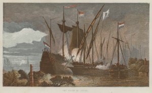 De bevrijding van Leiden (kleur litho)