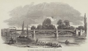 De Richmond, Windsor, en Staines Spoorwegbrug bij Richmond door English School