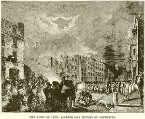 De Rellen van 1780; Het Plunderen van de Huizen van Katholieken door English School