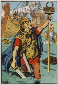 De Romeinse soldaten landen in Groot-Brittannië door English School