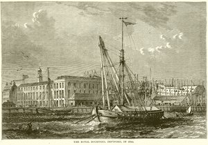 The Royal Duckyard, Deptford, in 1810 door English School