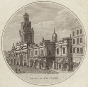 De Royal Exchange in de City of London door English School