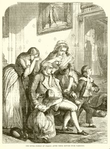 De koninklijke familie van Frankrijk na hun terugkeer uit Varennes door English School