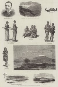 De Oost-Afrikaanse Expeditie van de Royal Geographical Society (gravure) door English School