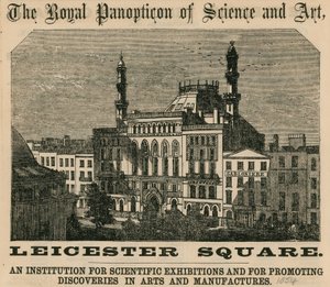 Het Koninklijk Panopticon van Wetenschap en Kunst, Leicester Square, Londen door English School