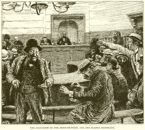 De Verkoopzaal van de Mont-de-Piete, Rue des Blancs Manteaux door English School