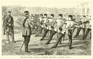 De Sandhurst Cadetten bij Bajonet Oefening