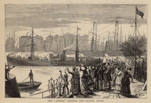 De zoektocht naar Dr. Livingstone; De Abydos verlaat de Londense dokken