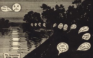 De Serpentine, Hyde Park (gravure)