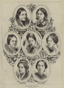 De zeven zusters (gravure) door English School