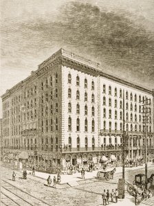 Het Sherman Hotel, Chicago, c.1870, uit 