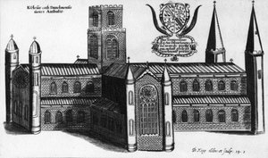 De Zuidelijke Buitenkant van de Kathedraal van Durham, 1660
