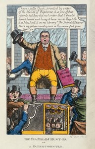 The Spa Fields Hunt-er of een patriot gemonteerd, 1816