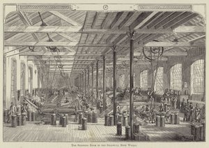 De Spinruimte in de Shadwell Touwfabriek door English School