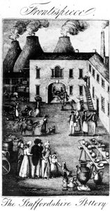 De Staffordshire Pottery, 1827 door English School