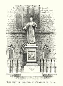 Het Standbeeld opgericht voor Charles van Bala (gravure)