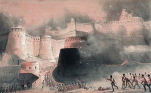De bestorming van de Kabul-poort in 1839 door English School