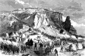 De bestorming van Magdala, op Paaszondag, 13 april 1868, uit De Britse expeditie naar Abessinië, 1868