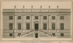 Het Chirurgentheater in de Old Bailey, Londen door English School
