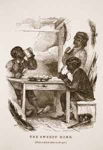 Het Huis van de Veegers, illustratie uit London Labour and London Poor door Henry Mayhew, pub. 1862
