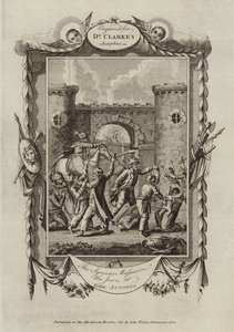 De Syriërs vermoorden de Joden in Fort Antonia (gravure) door English School
