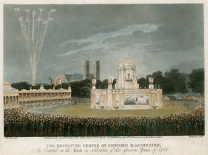 De Tempel van Concord gecreëerd voor de Vrede van 1814 door English School