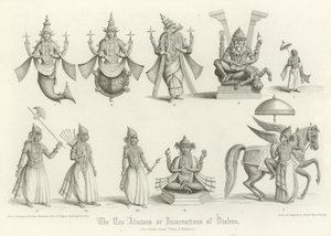 De tien avatars of incarnaties van Vishnu door English School