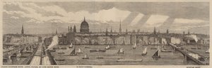 De Thames Embankment aan de noordzijde van de Thames van het Palace of Westminster tot Blackfriars Bridge door English School
