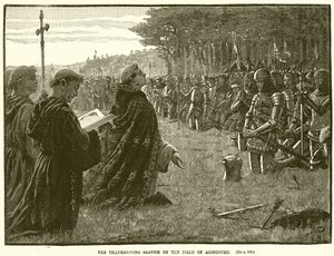 De Dankdienst op het Veld van Agincourt door English School