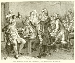 De tabaksklub of Tabagie van Frederik Willem I door English School