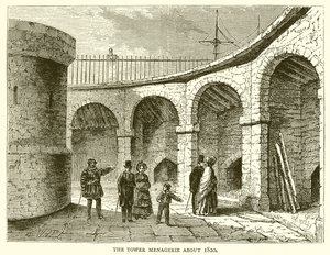 De Menagerie van de Toren rond 1820