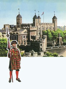 De Tower of London met Beefeater