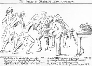 Het Verdrag of Shabears Administratie, 1757 door English School