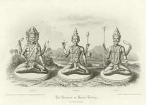 De Trimurti of Hindoe Drie-eenheid door English School